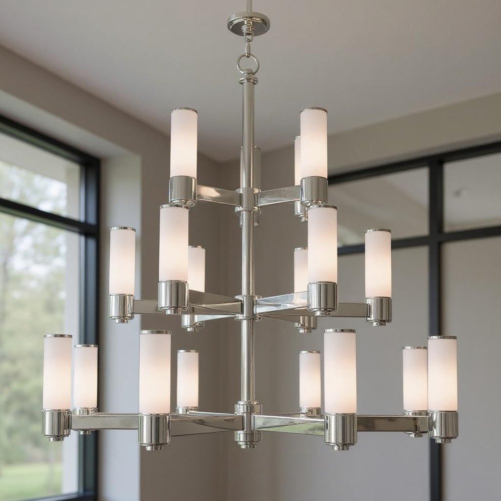 Multi Light Dimmable Chandelier With Shades