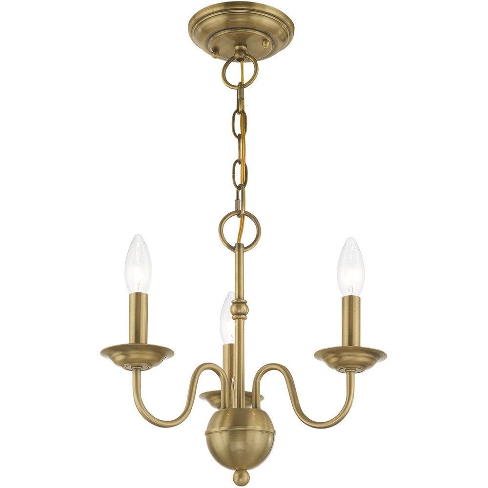 Three Light Dimmable Chandelier With Shades