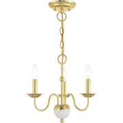 Three Light Dimmable Chandelier With Shades