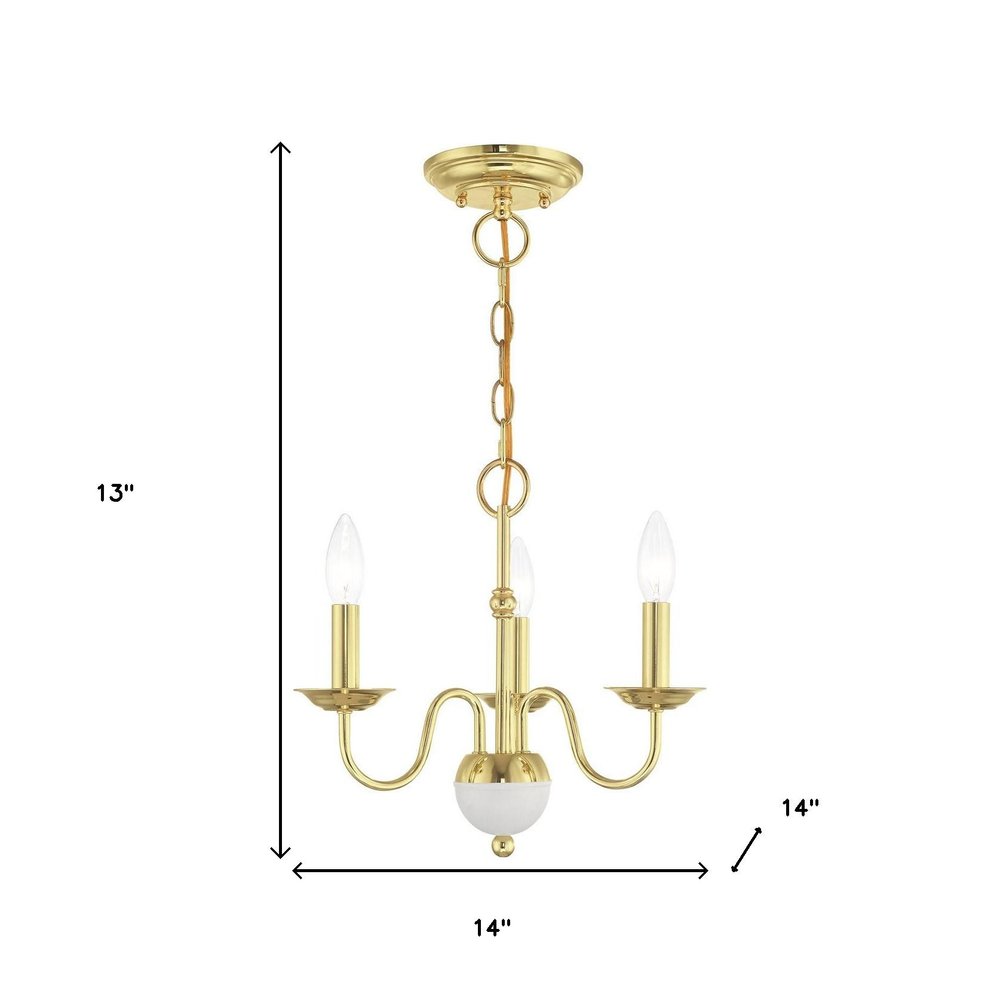 Three Light Dimmable Chandelier With Shades
