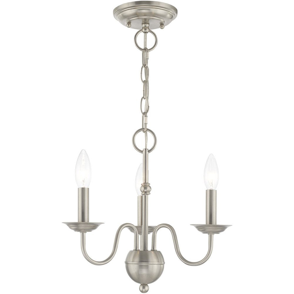 Three Light Dimmable Chandelier With Shades