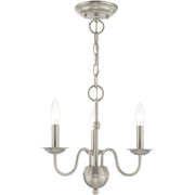 Three Light Dimmable Chandelier With Shades