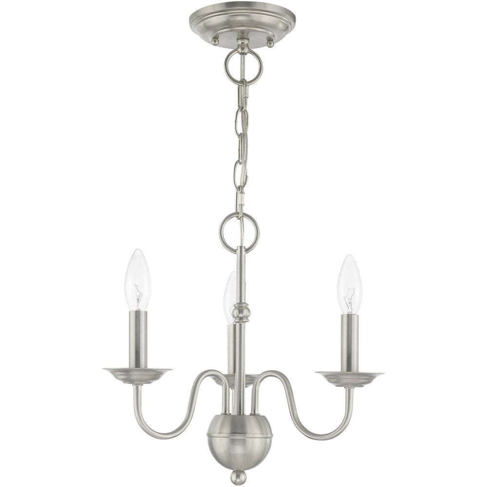 Three Light Dimmable Chandelier With Shades