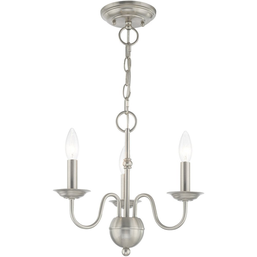 Three Light Dimmable Chandelier With Shades
