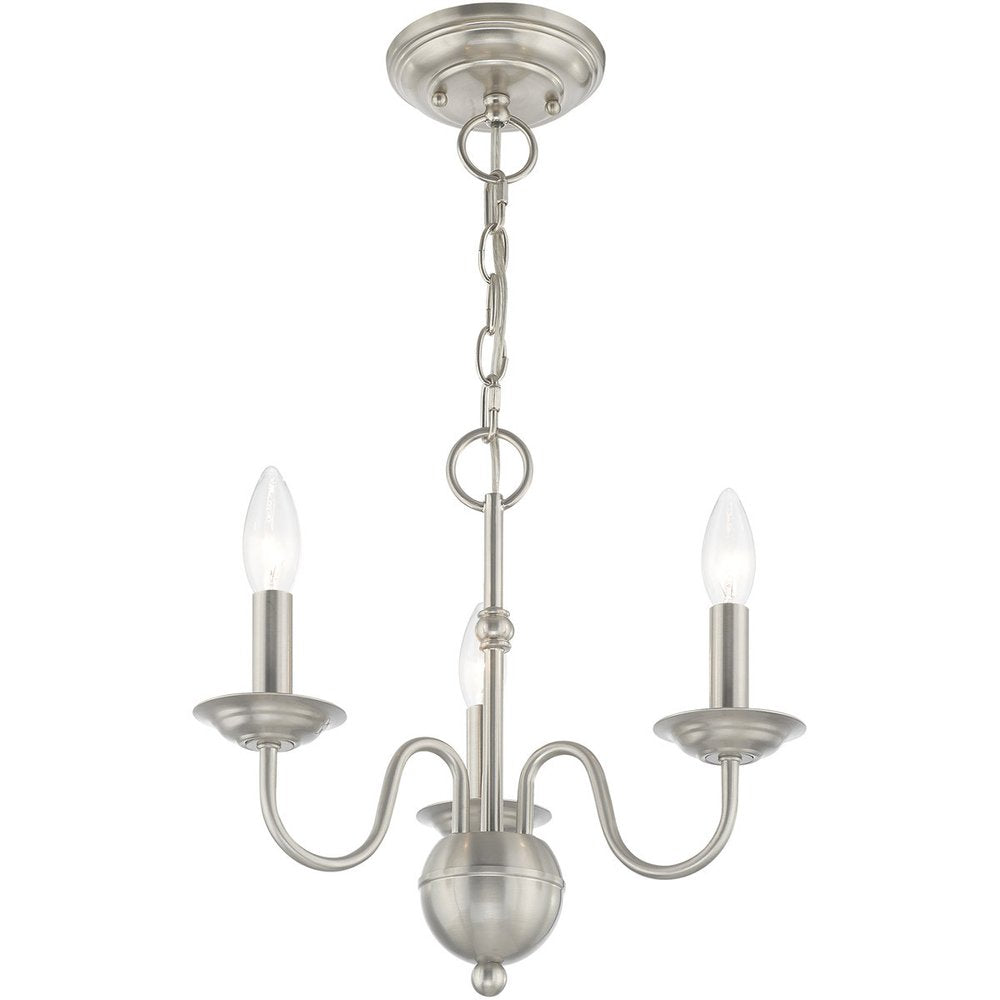 Three Light Dimmable Chandelier With Shades
