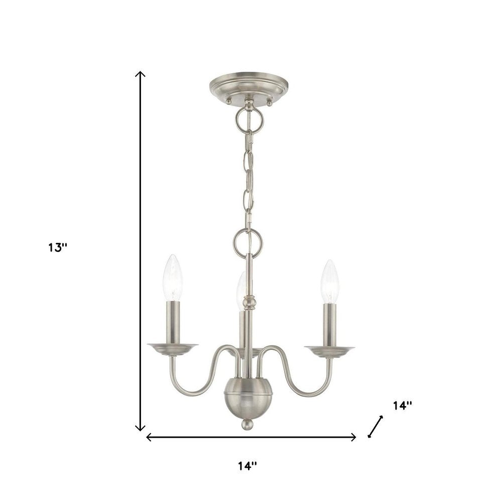 Three Light Dimmable Chandelier With Shades