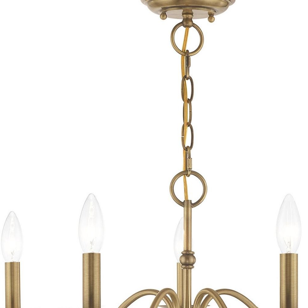Five Light Dimmable Chandelier With Shades