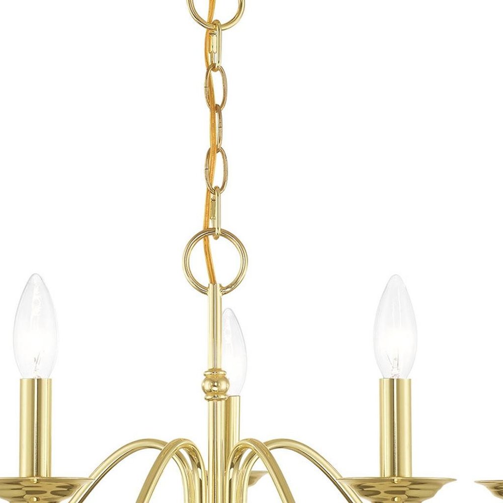 Five Light Dimmable Chandelier With Shades