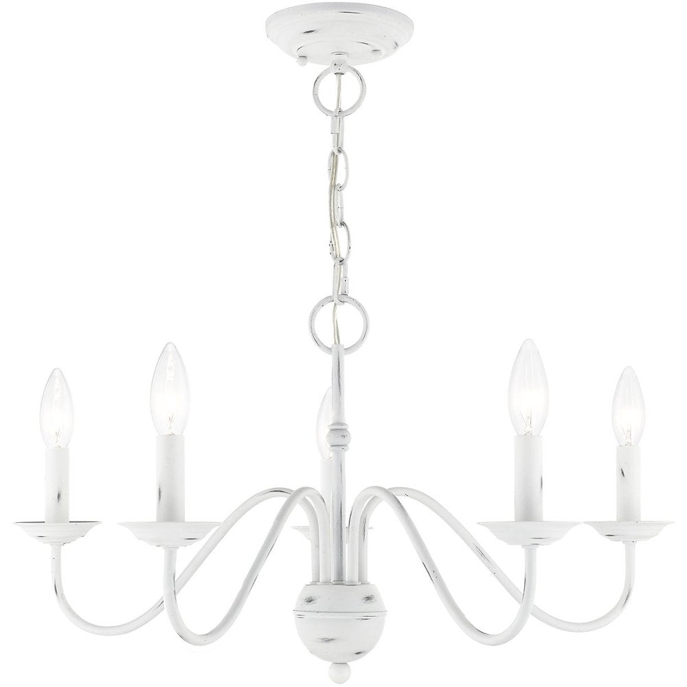 Five Light Dimmable Chandelier With Shades