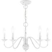Five Light Dimmable Chandelier With Shades