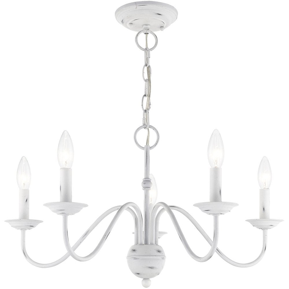 Five Light Dimmable Chandelier With Shades