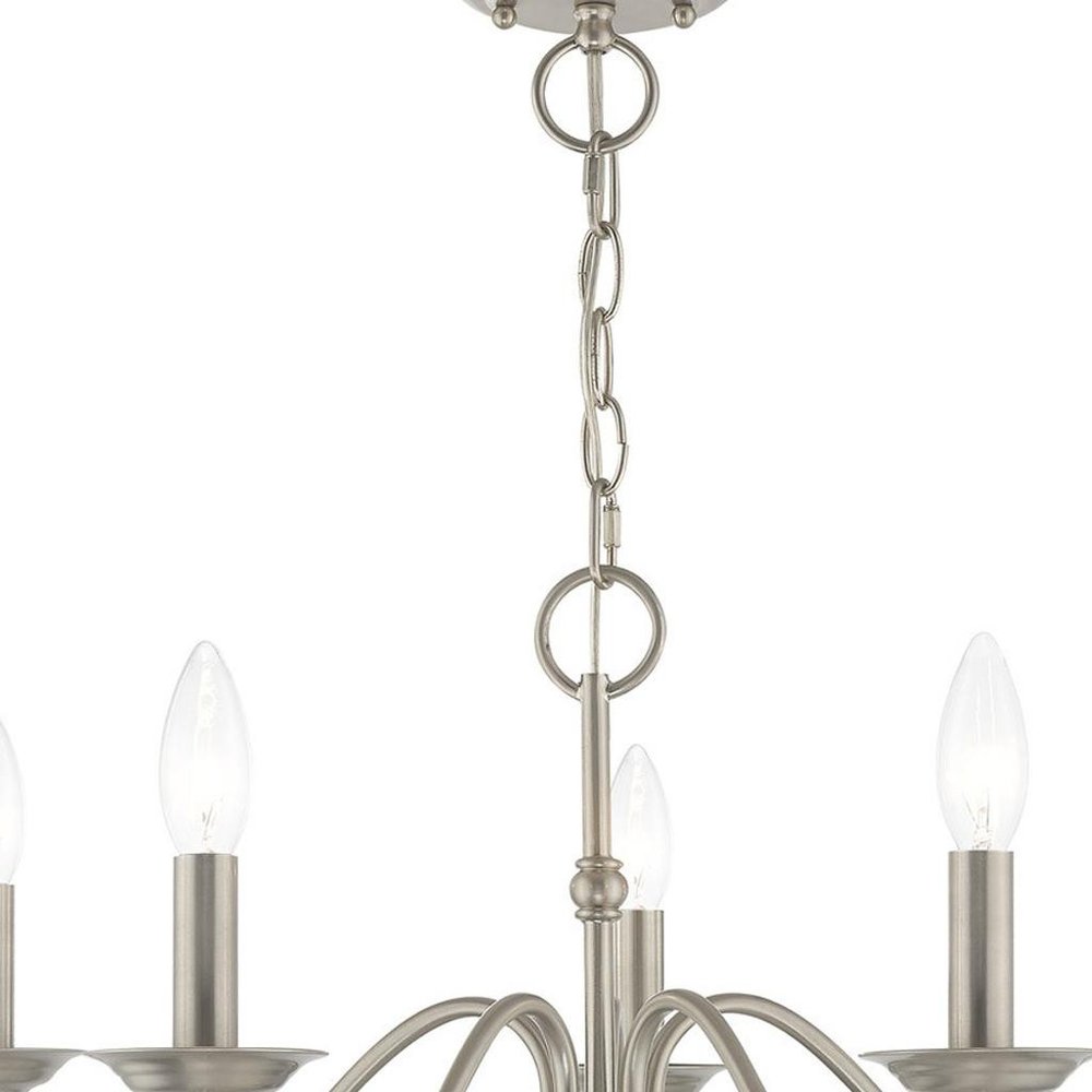Five Light Dimmable Chandelier With Shades