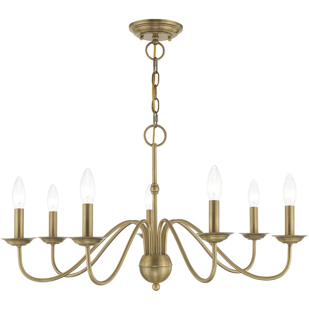 Seven Light Dimmable Chandelier With Shades