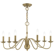 Seven Light Dimmable Chandelier With Shades