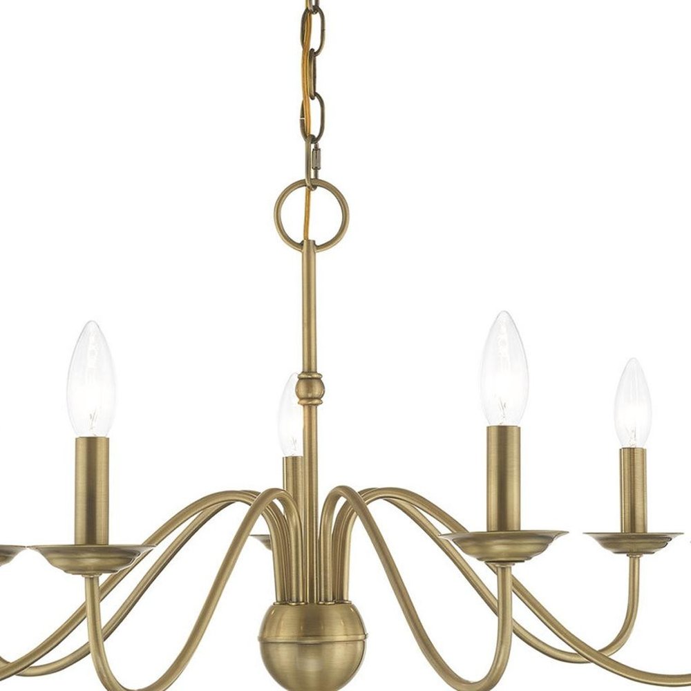 Seven Light Dimmable Chandelier With Shades