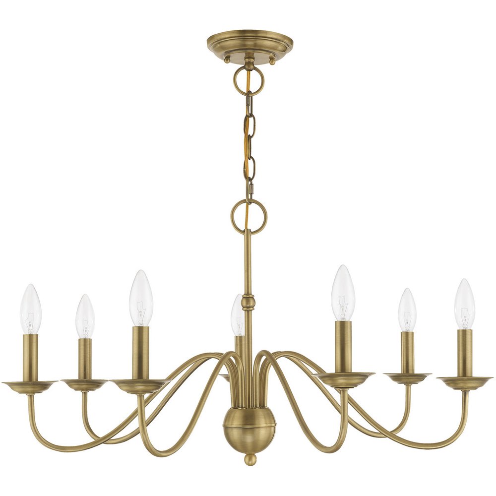 Seven Light Dimmable Chandelier With Shades