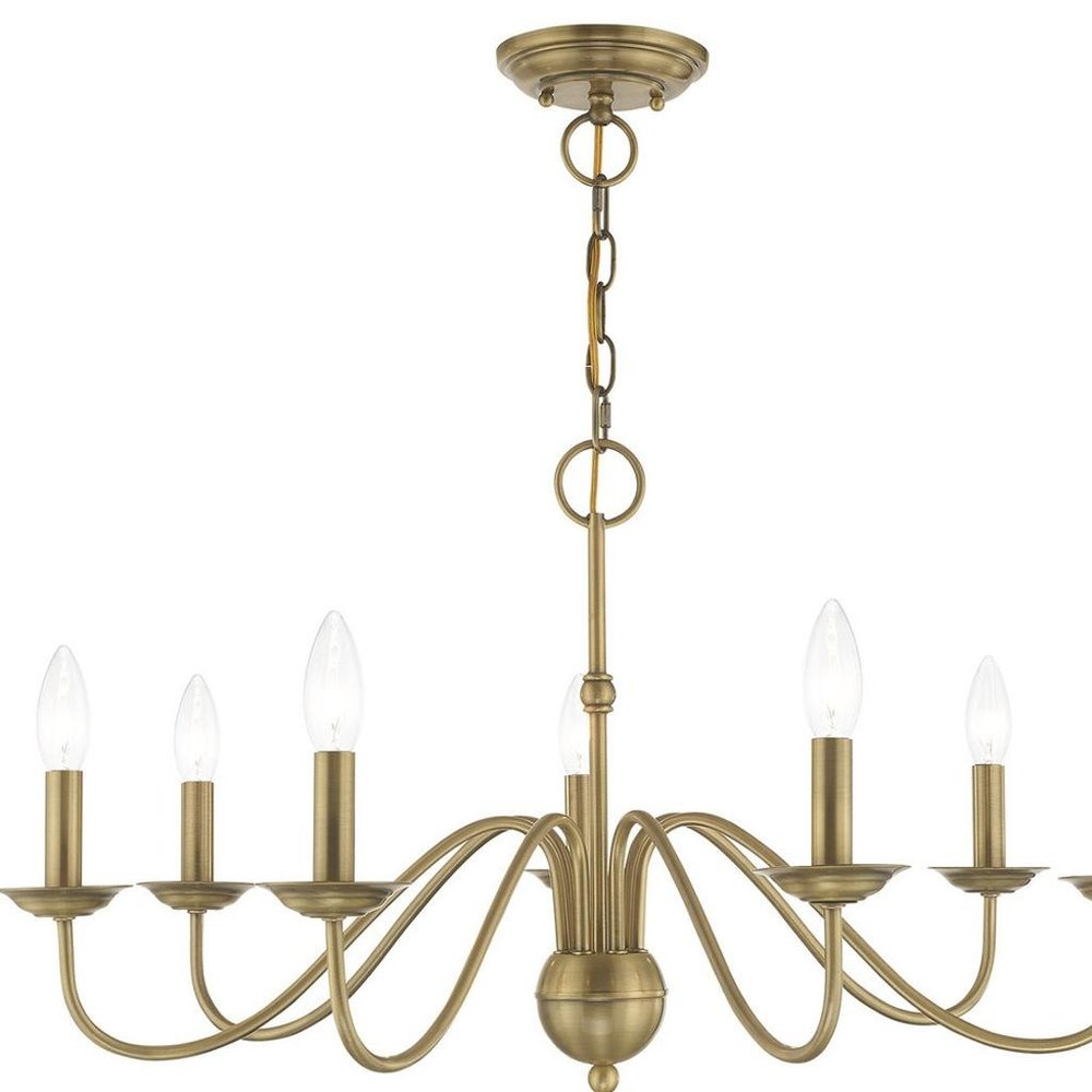 Seven Light Dimmable Chandelier With Shades
