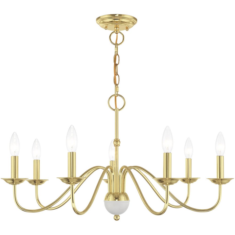 Seven Light Dimmable Chandelier With Shades