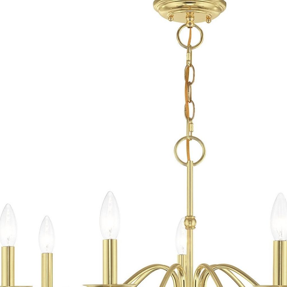 Seven Light Dimmable Chandelier With Shades