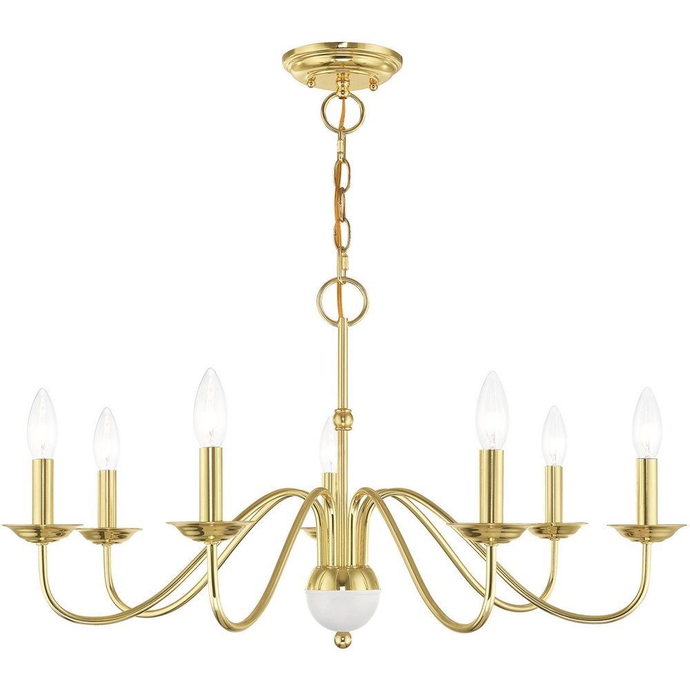 Seven Light Dimmable Chandelier With Shades