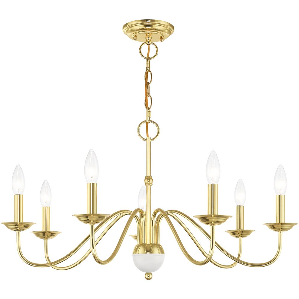 Seven Light Dimmable Chandelier With Shades