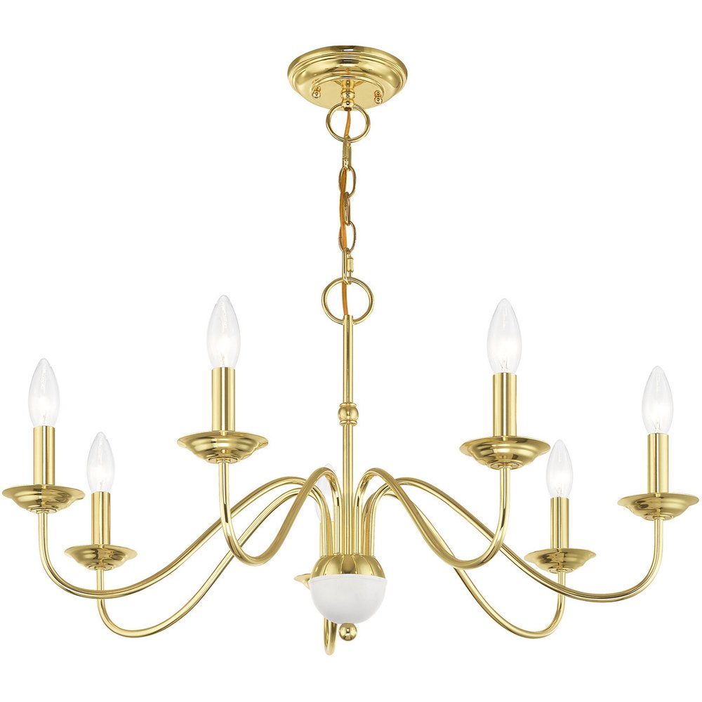 Seven Light Dimmable Chandelier With Shades