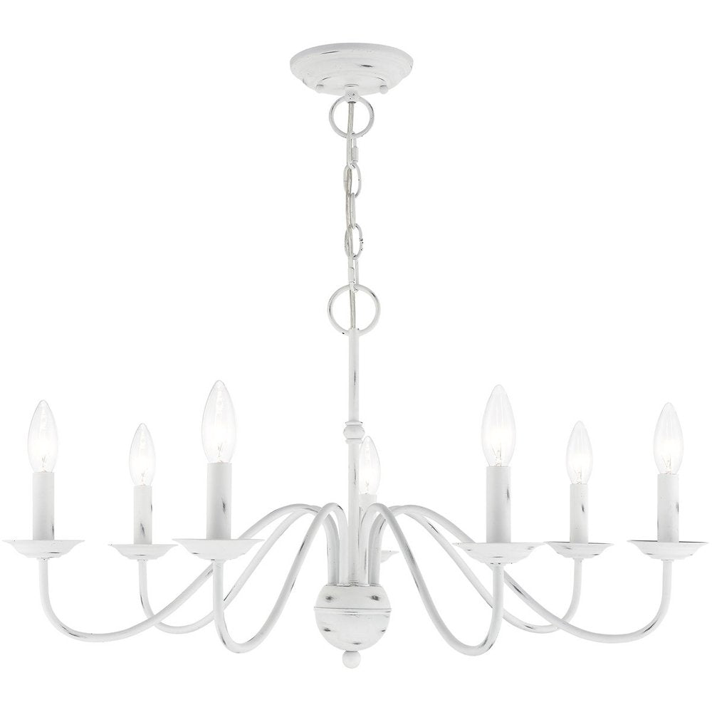 Seven Light Dimmable Chandelier With Shades