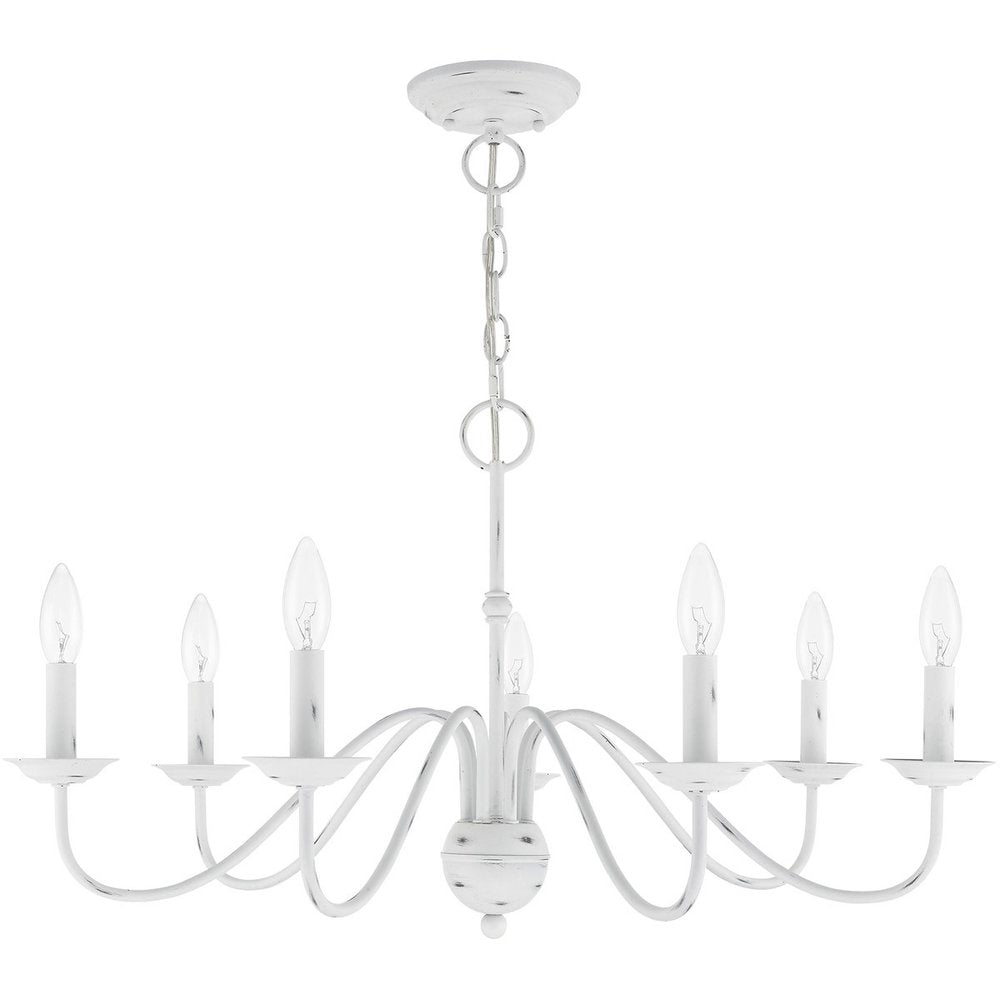 Seven Light Dimmable Chandelier With Shades