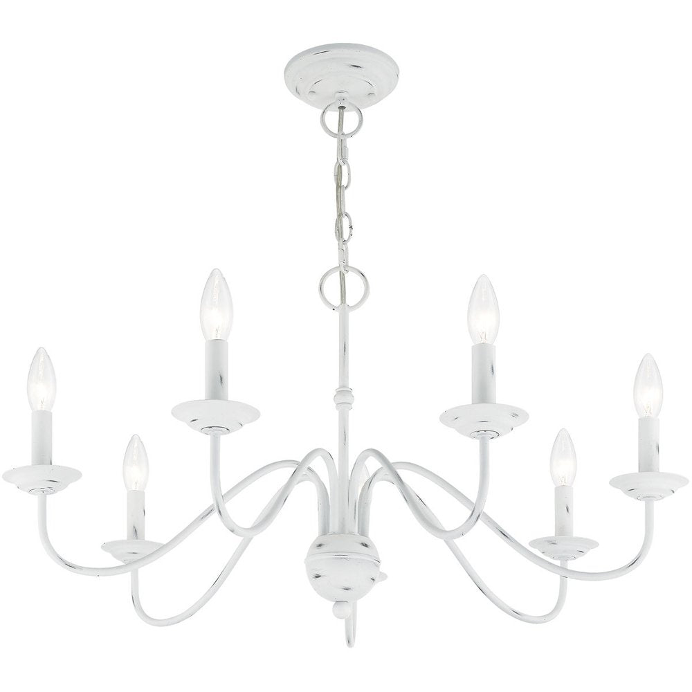 Seven Light Dimmable Chandelier With Shades