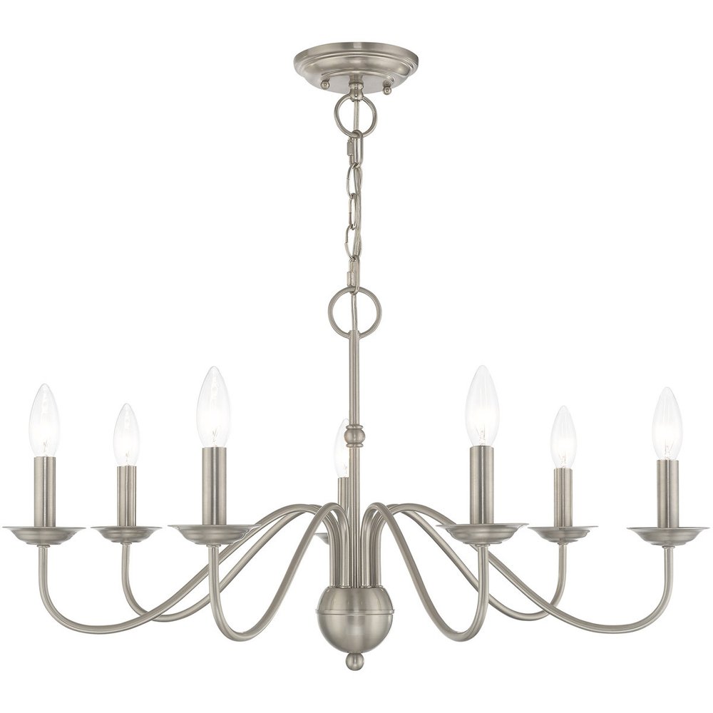 Seven Light Dimmable Chandelier With Shades