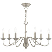 Seven Light Dimmable Chandelier With Shades