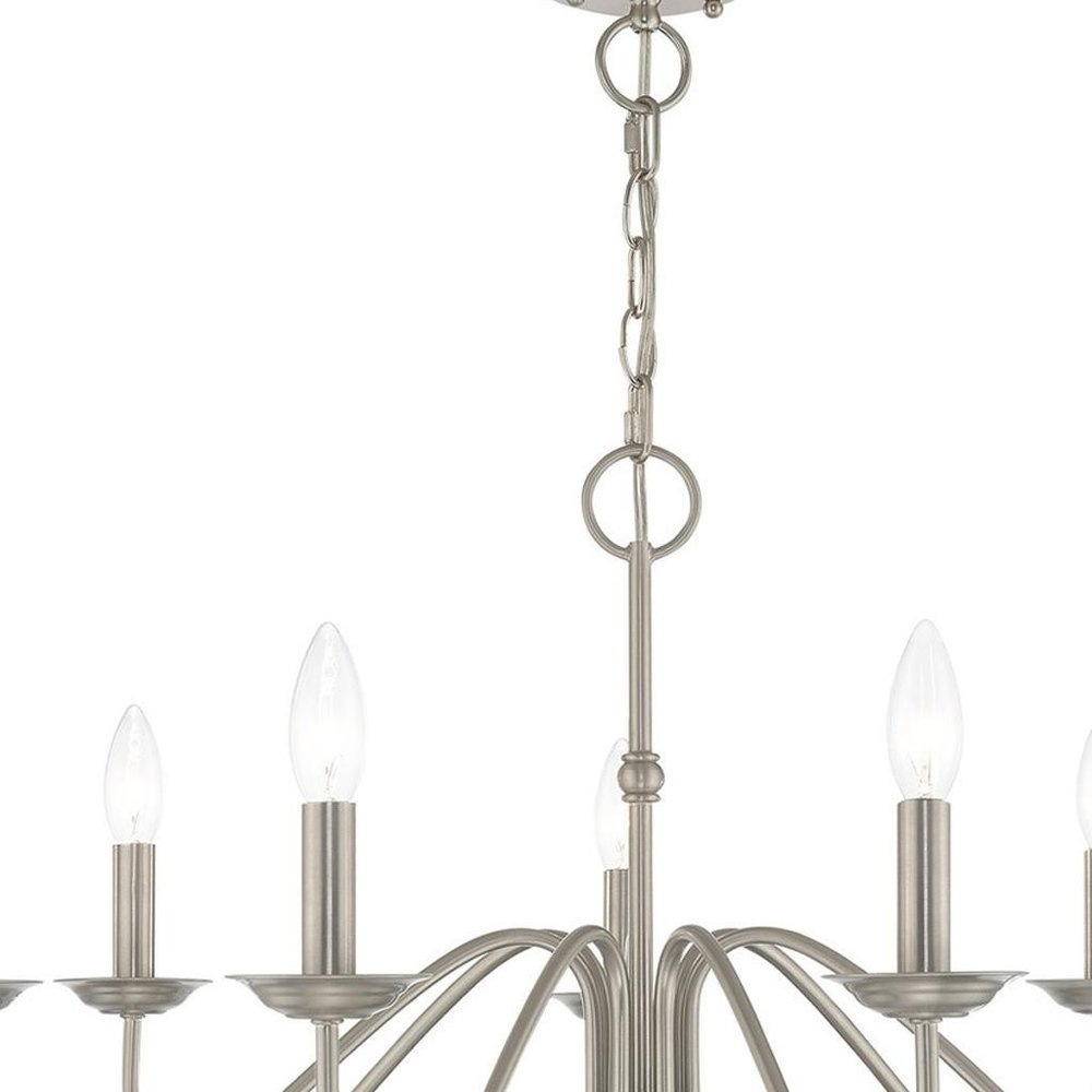 Seven Light Dimmable Chandelier With Shades