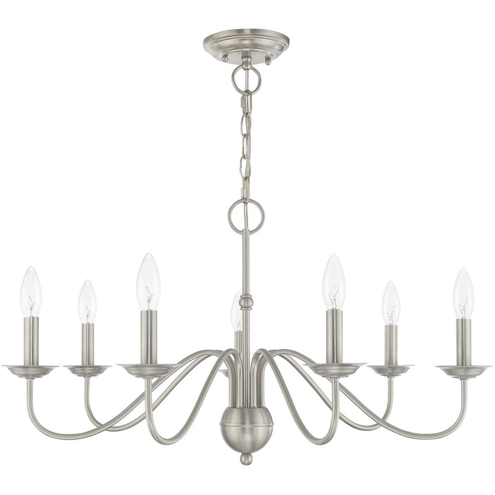 Seven Light Dimmable Chandelier With Shades