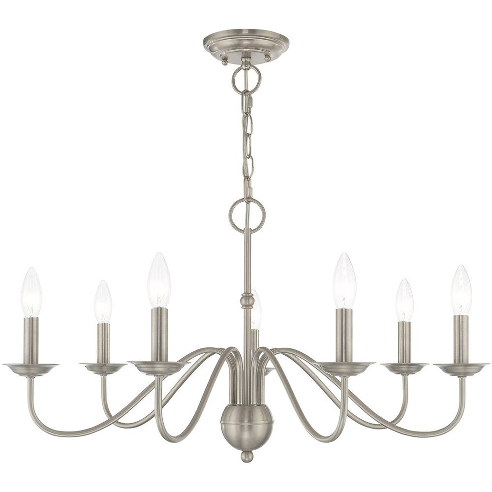Seven Light Dimmable Chandelier With Shades