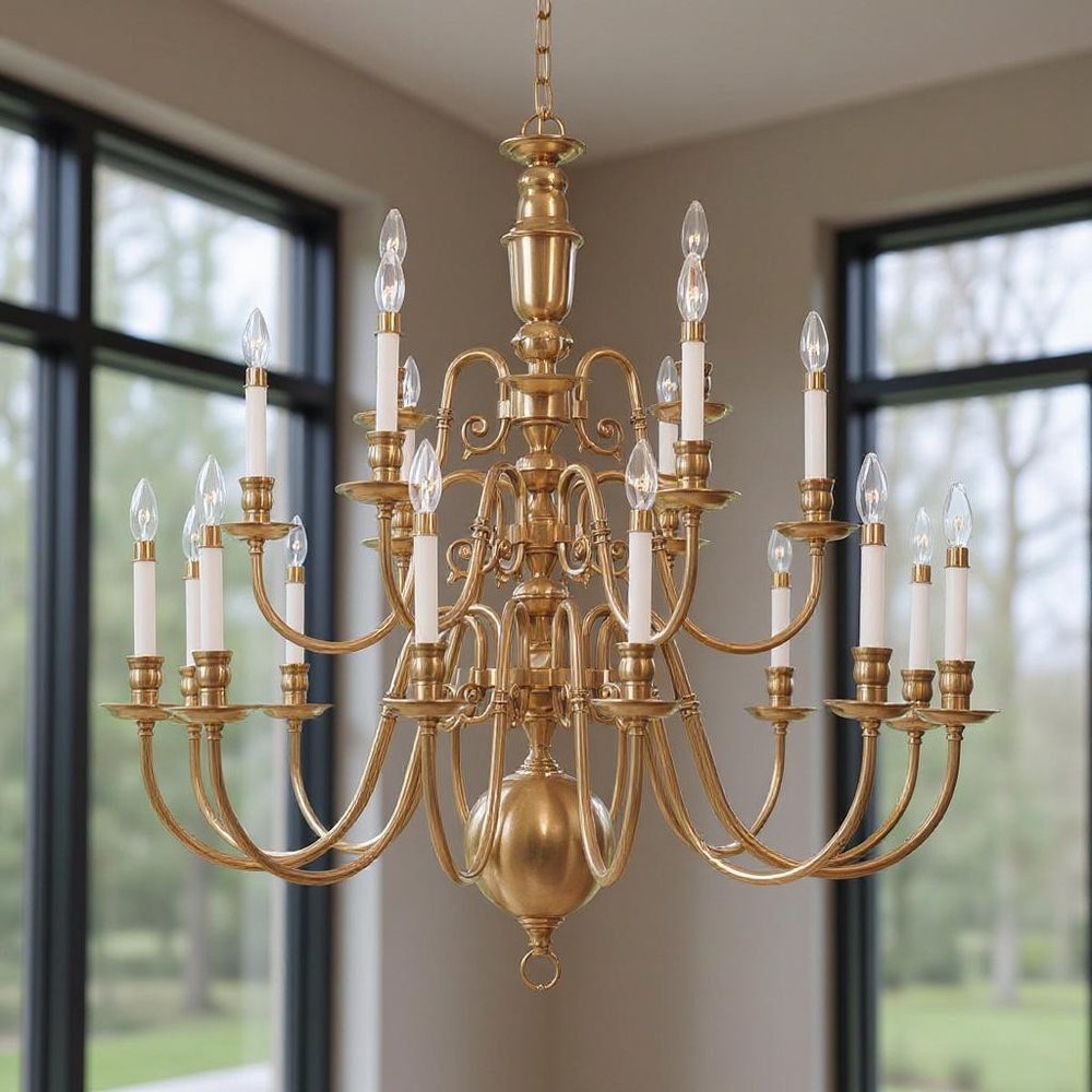 Multi Light Dimmable Chandelier With Shades