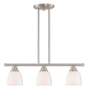 Three Light Dimmable Chandelier With Shades
