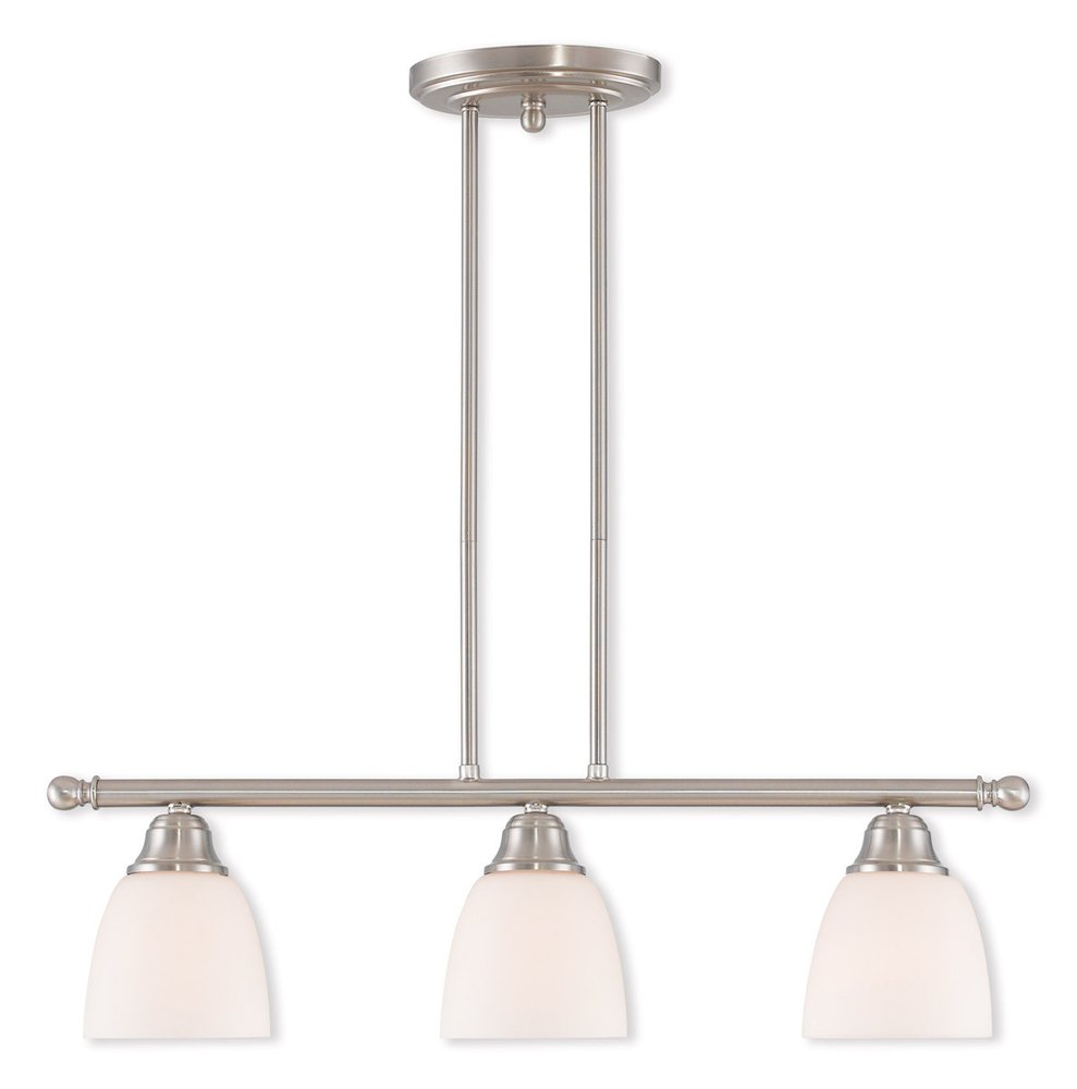Three Light Dimmable Chandelier With Shades