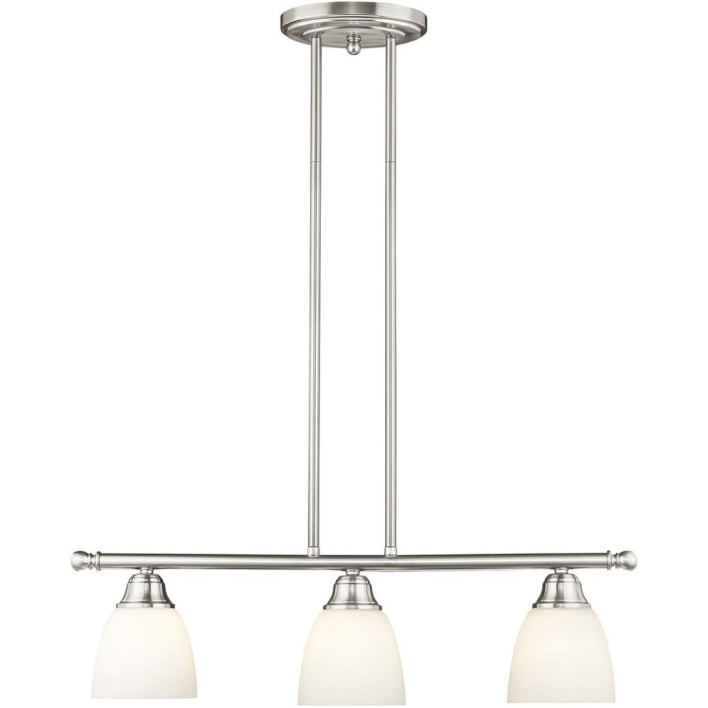 Three Light Dimmable Chandelier With Shades