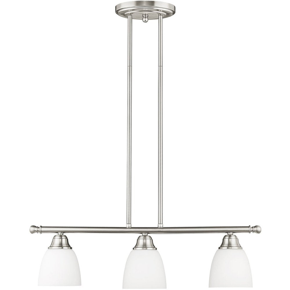 Three Light Dimmable Chandelier With Shades