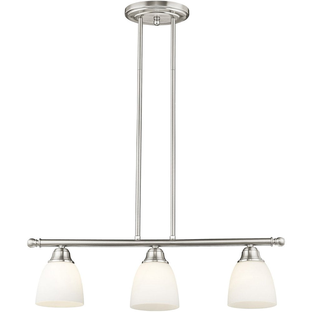 Three Light Dimmable Chandelier With Shades
