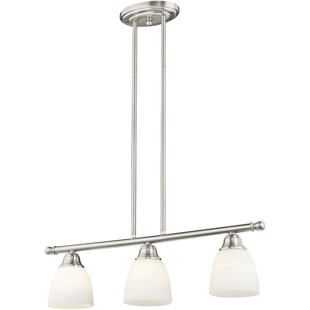 Three Light Dimmable Chandelier With Shades
