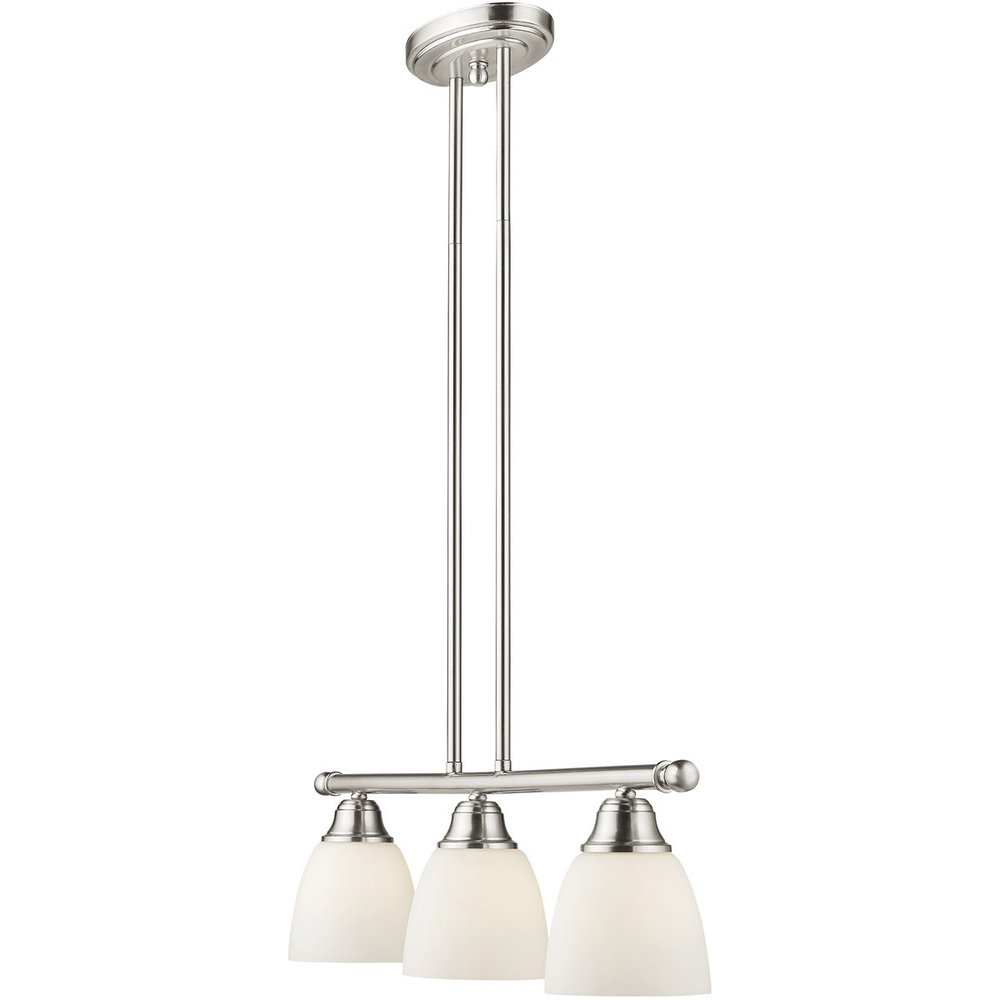 Three Light Dimmable Chandelier With Shades