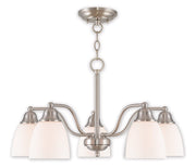 Five Light Dimmable Chandelier With Shades