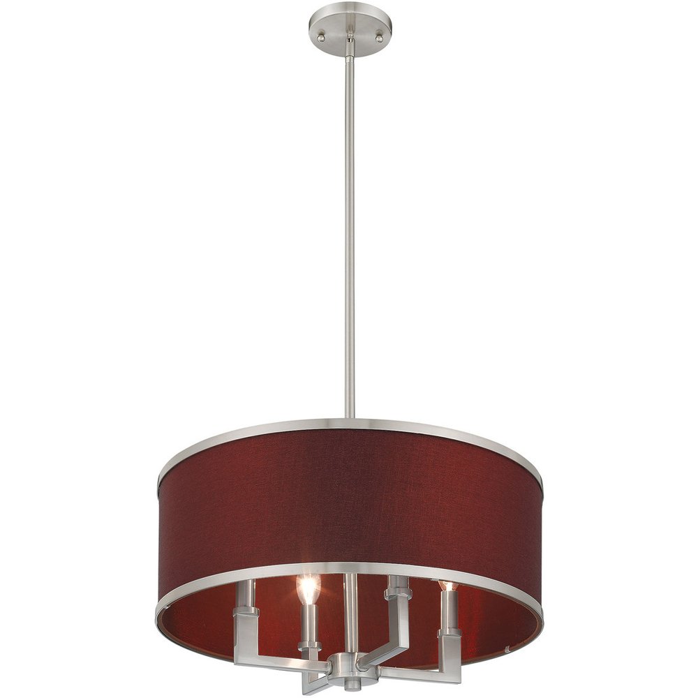 Four Light Dimmable Chandelier With Shades