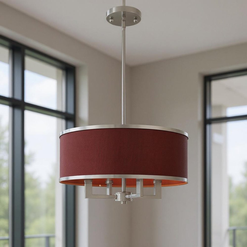 Four Light Dimmable Chandelier With Shades