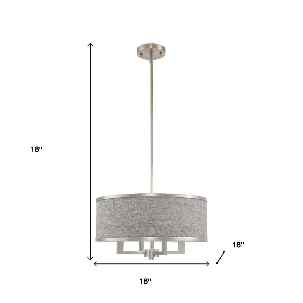 Four Light Dimmable Chandelier With Shades