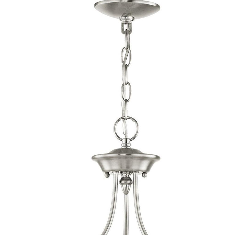 Three Light Dimmable Chandelier With Shades