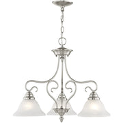 Three Light Dimmable Chandelier With Shades