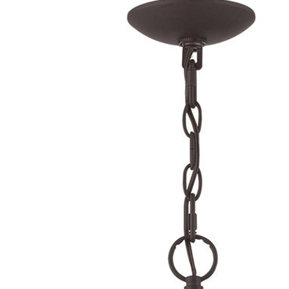 Bronze Four Light Dimmable Chandelier With Shades