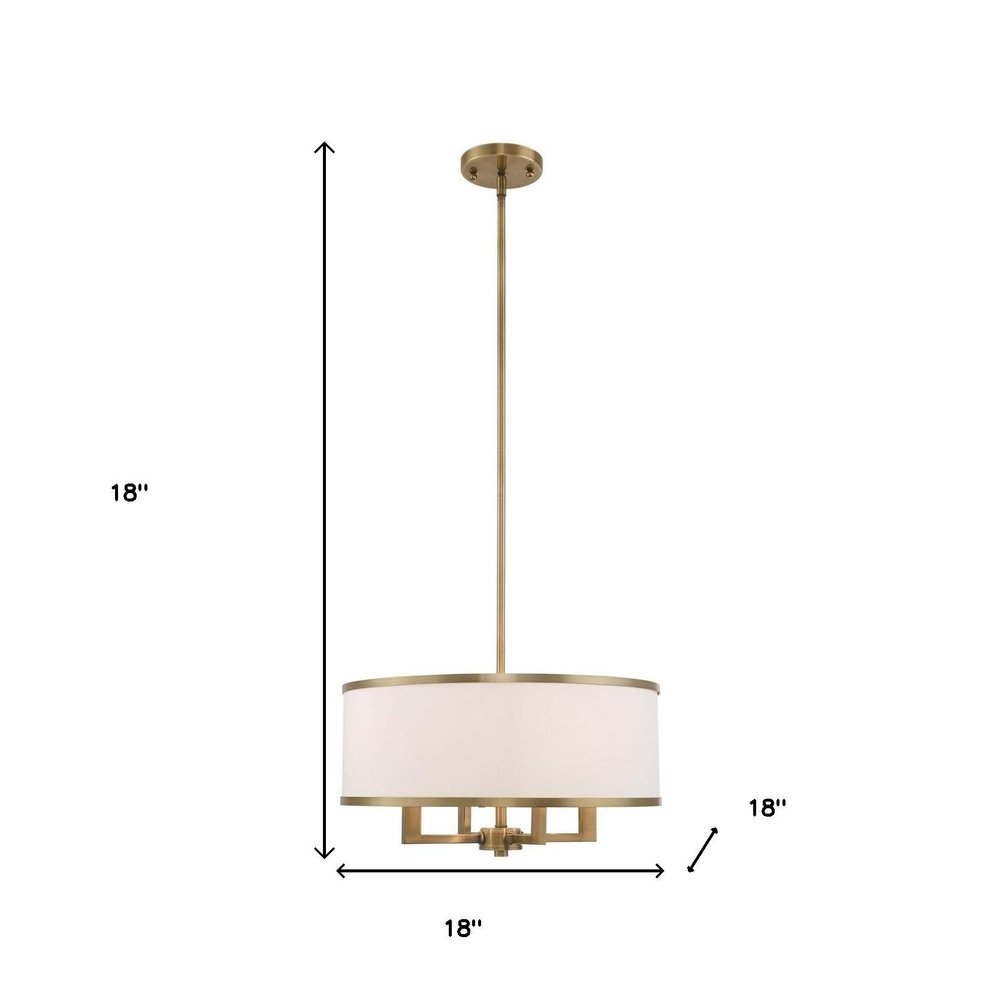 Four Light Dimmable Chandelier With Shades